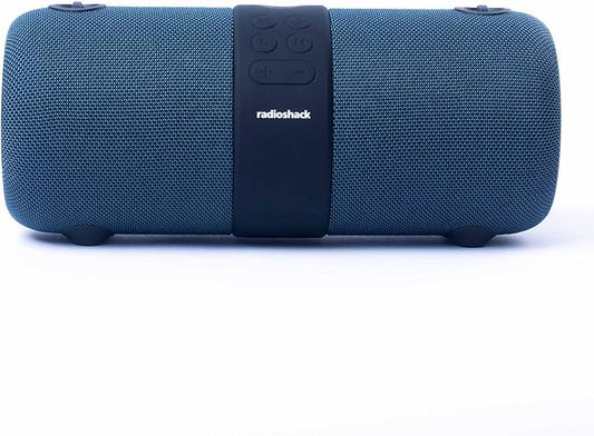 RadioShack IPX6 Waterproof Bluetooth Speaker with RGB Light and Mic, Blue, 14W
