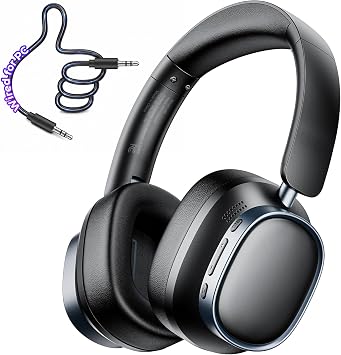 Active Noise Cancelling Headphones,78H Wireless Bluetooth Headphones,Black