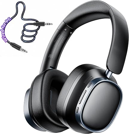 Active Noise Cancelling Headphones,78H Wireless Bluetooth Headphones,Black