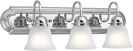 Kichler 3-Light Bathroom Vanity Light, Chrome