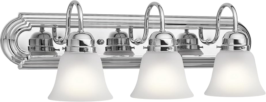 Kichler 3-Light Bathroom Vanity Light, Chrome