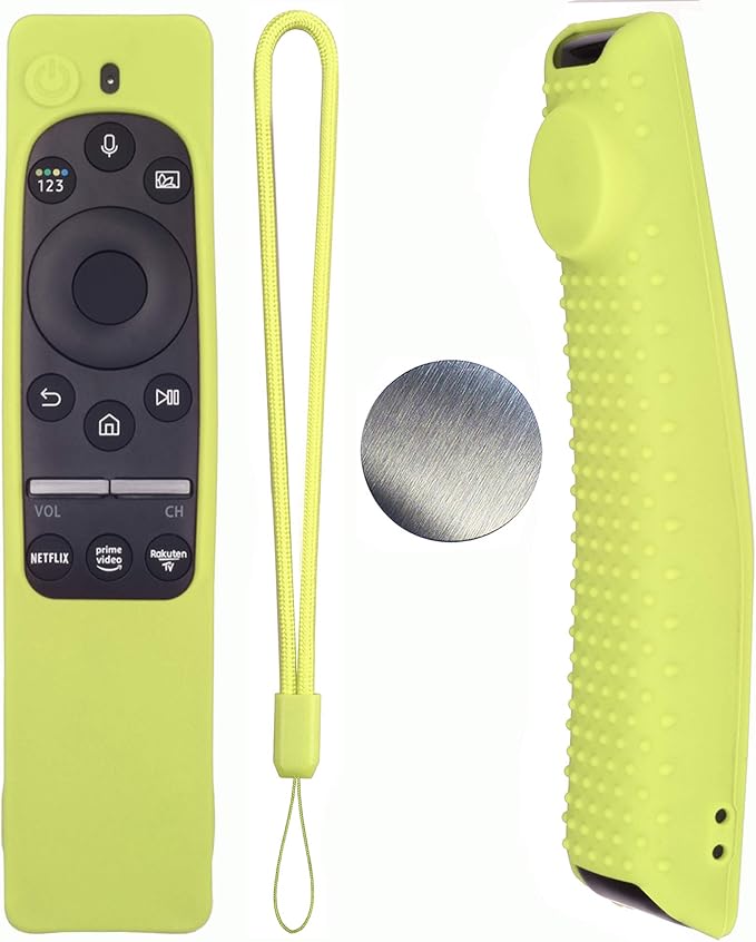 Silicone Protecitve Case Cover for Samsung Smart TV Remote Control BN59 Series, with Magnet Anti-Lost Shockproof Soft Anti Slip Samsung Remote Control Cover(Luminus Green)