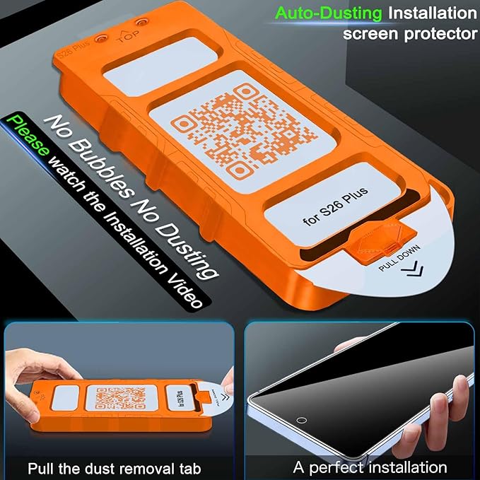 IMBZBK [Auto-Dust Removal] Privacy Screen Protector for Samsung Galaxy S26 Plus [6.7 INCH] Anti Spy Private Accessories, Case Friendly, 3 Military Grade Tempered Glass 3 Camera Lens Protector