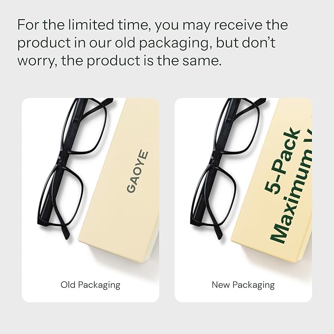 Gaoye Professional Reading Glasses for All Day - Computer Readers with Blue Light Protection - Value Pack