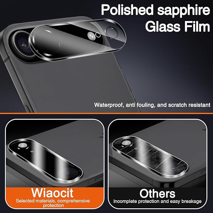 Wiaocit 3 Pack Tempered Glass Camera Lens Protector for iPhone Air, 9H Hardness, Anti-Scratch, Case Friendly