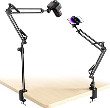 UBeesize Overhead Camera Mount with 360° Adjustable Arm & Phone Holder - Image 1
