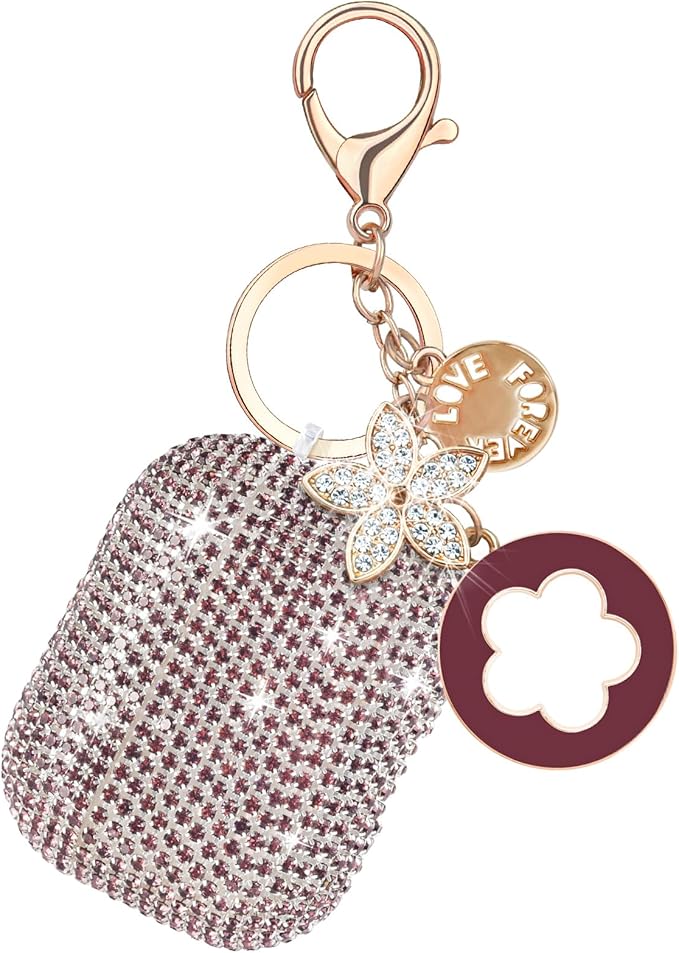 Bling Airpods iPods Pro 3 Case Cover 2025, VISOOM Rhinestone Airpods Pro 3 Cases Cute Glitter Jewelry Airpod iPod Pro3 Cases for Sparkly Apple AirPods iPods Pro 3rd Gen Case with Keychain for Women