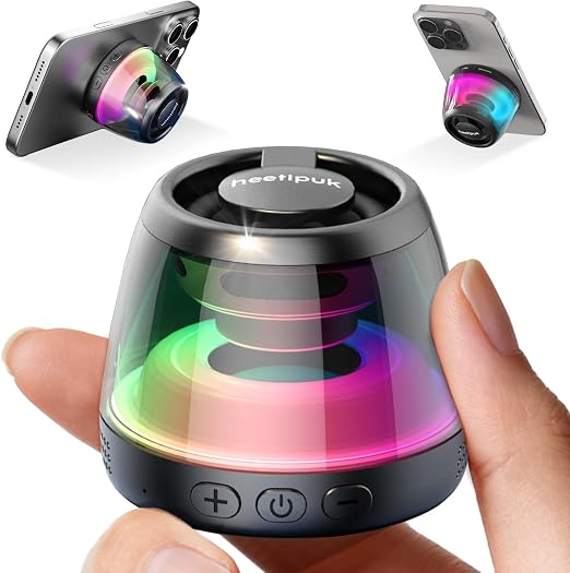 Magnetic Bluetooth Speaker, Mini Speaker, Loudspeaker with Bass Diaphragm