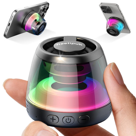Magnetic Bluetooth Speaker, Mini Speaker, Loudspeaker with Bass Diaphragm