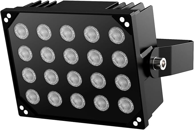 [Upgraded] Univivi IR Illuminators 20 LEDs 850nm Long Range Illuminator 90 Degree Wide Angle Infrared Flood Light IP67 Waterproof for Security Camera IR Light Indoor&Outdoor