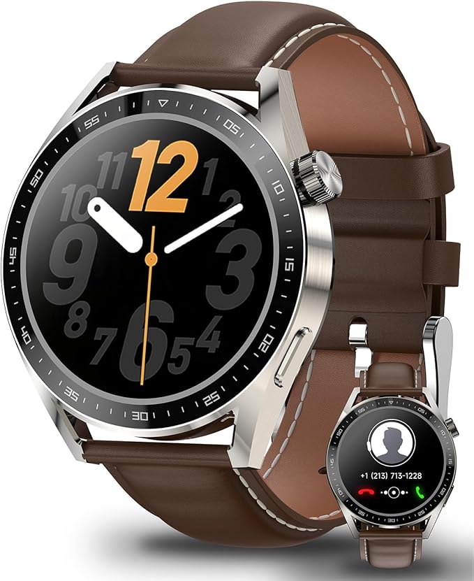 aigo Smart Watch for Men Women,Bluetooth Calling,11+ Exercise Modes,Health Fitness Tracker with Heart Rate, Blood Oxygen Monitoring,IP68 Waterproof Watches for iOS Android(Dual Straps)