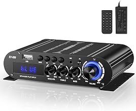 Facmogu 2.1CH Mini Bluetooth Amplifier, RMS 25Wx2+40W Subwoofer Output