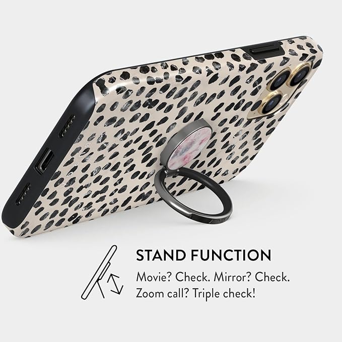 BURGA Cell Phone Ring, Holder Grip and Stand - Finger Phone Grip for Back of Smartphone Case, Kickstand 360 Rotation, Universal Ring for iPhone Samsung Galaxy Huawei Google Pixel, Stylish Accessories
