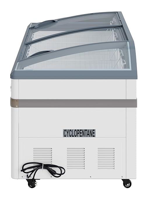 KoolMore 65 Inch Manual Defrost Island Chest Freezer with 16 cu. ft. Capacity in White, ETL Listed (KM-ISCF-65MD)