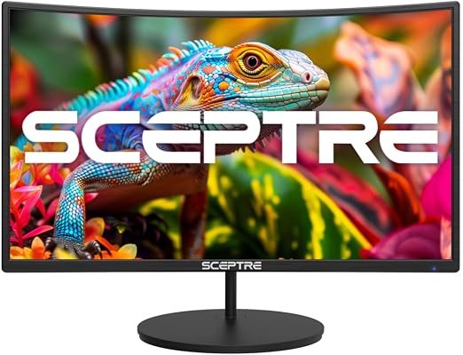 New! Sceptre Curved 27-inch Gaming Monitor 100Hz 1080p R1500 98% sRGB HDMI x2 VGA Build-in Speakers, VESA Wall Mount Machine Black 2026 (C275W-1920RN Series)