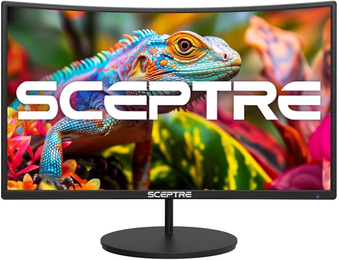 New! Sceptre Curved 27-inch Gaming Monitor 100Hz 1080p R1500 98% sRGB HDMI x2 VGA Build-in Speakers, VESA Wall Mount Machine Black 2026 (C275W-1920RN Series)