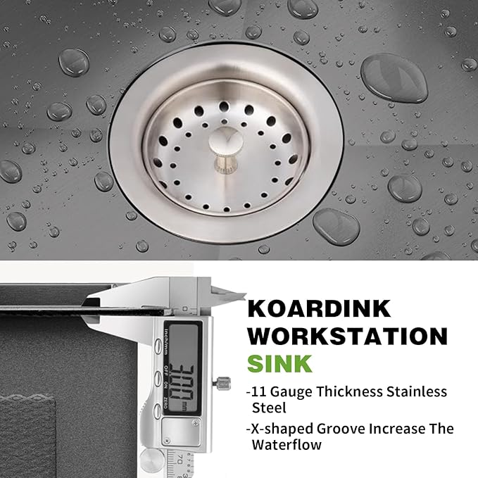 Black Kitchen And Bar Sink, 25x22 Inch Stainless Steel Drop In Kitchen Sink Modern Single Bowl Topmount Bar Sink Combo-Silicon Mat,Drain Strainer Set Compatibility With Various Kitchen & Bar Style