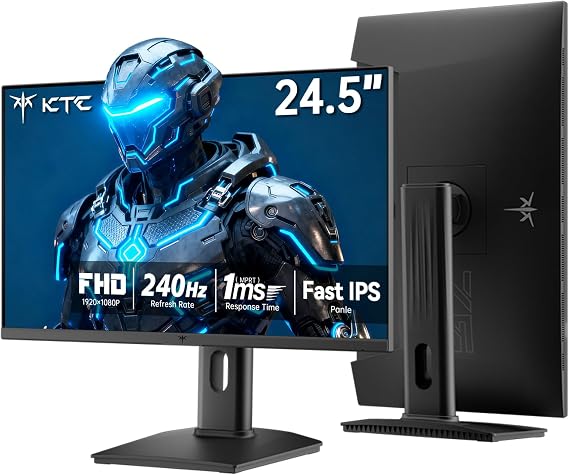 KTC 24.5 Inch 240Hz Gaming Monitor, FHD Computer Monitor Vertical, H25T7-3