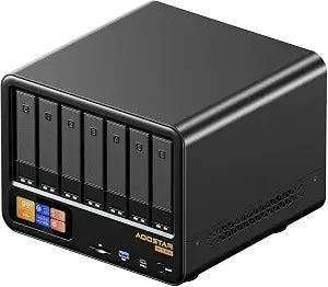 AOOSTAR WTR MAX 11 Bays NAS Mini PC, AMD R7 PRO 8845HS NO RAM NO SSD Mini Computers, 6 * 2.5/3.5 Inch SATA HDD+5*M.2 2280 SSD, 2 * 10GbE, 2 * 2.5GbE, OCuLink, 4K HDMI