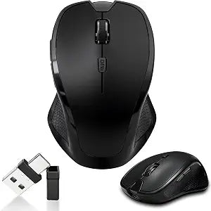 Wireless Bluetooth Mouse for MacBook & iPad, Rechargeable, Black