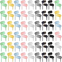 Macarrie 200 Pack Earbuds Bulk Headphones 3.5 mm Classroom, Multicolor - Image 1
