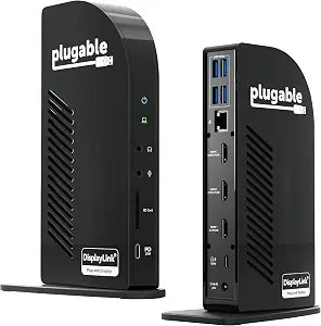 Plugable USB-C Triple Monitor Docking Station, 13-in-1, 100W Charging