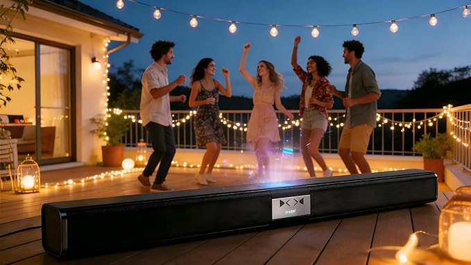 Sound Bar for TV, 35 Inch Bluetooth Soundbar Speakers, Surround Sound System with Bluetooth AUX Connection for PC Gaming or Projectors