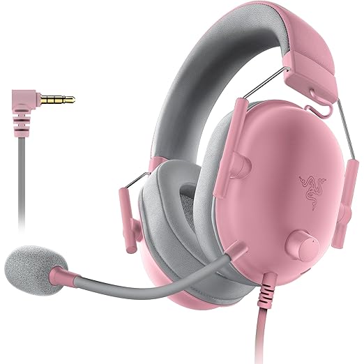 Razer BlackShark V2 X Gaming Headset: 7.1 Surround Sound - 50mm Drivers - Memory Foam Cushions - for PC,PS4,PS5,Switch - 3.5mm Audio Jack - Quartz Pink,(Pack of 8)