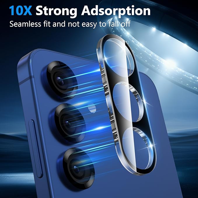 YWXTW 3 Pack Camera Lens Protector for Samsung Galaxy S26 6.3 Inch, 9H Tempered Glass Ultra HD [No Impact on Night Shots] S26 Lens Protector, Anti-Scratch No Bubbles