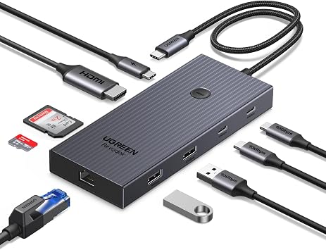 UGREEN Revodok Pro 9 in 1 USB C Hub Gigabit Ethernet Adapter 4K@60Hz HDMI