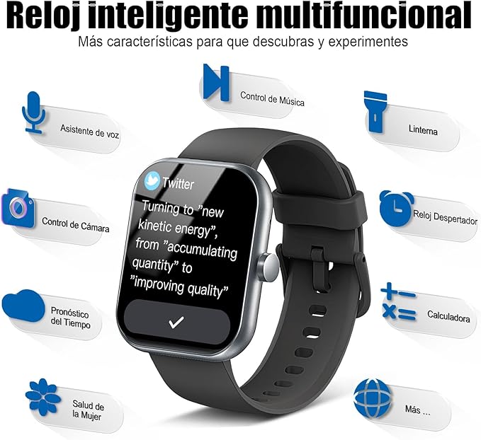 Smart Watch for Men Women (Answer/Make Call), 1.96" HD Fitness Tracker Running Watch, IP68 Waterproof,Pedometer, Sleep/Step/Activity/Heart Rate Monitor,110+ Sport Mode Smartwatch for iOS Android Phone