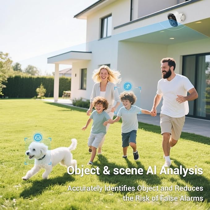 Wireless Outdoor Cameras,Battery Powered 2K Color Night Vision, 5/2.4GHz WiFi Monitoring for Home Security, IP65 Waterproof, Cloud & SD Storage