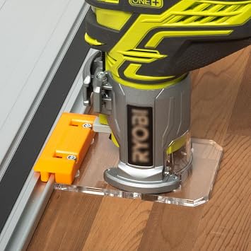POWERTEC 72024 Router Guide Rail Adapter for Ryobi P601, PCL424, PCL424B & Ridgid R2911 Trim Routers Compatible with Powertec, Makita, Festool, Milwaukee, Kreg ACS, WEN, Triton, and Ridgid Guide Rails