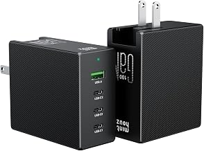 Phone Charger, 100W 4-Port Fast Compact Foldable USB C Charger Block