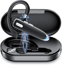 Single Ear Headset Bluetooth 6.1 with 90Hrs Talk Time & 500mAh Charging Case, Wireless Earpiece with CVC 8.0 ENC Noise Cancelling Mic, Hands-Free Headphones for Office Trucker Driving - Image 1