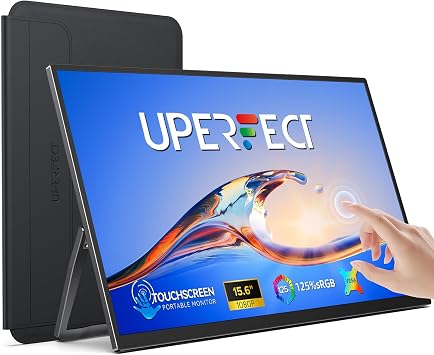 UPERFECT Portable Monitor Touchscreen 15.6 Inch 125% sRGB Travel Monitor