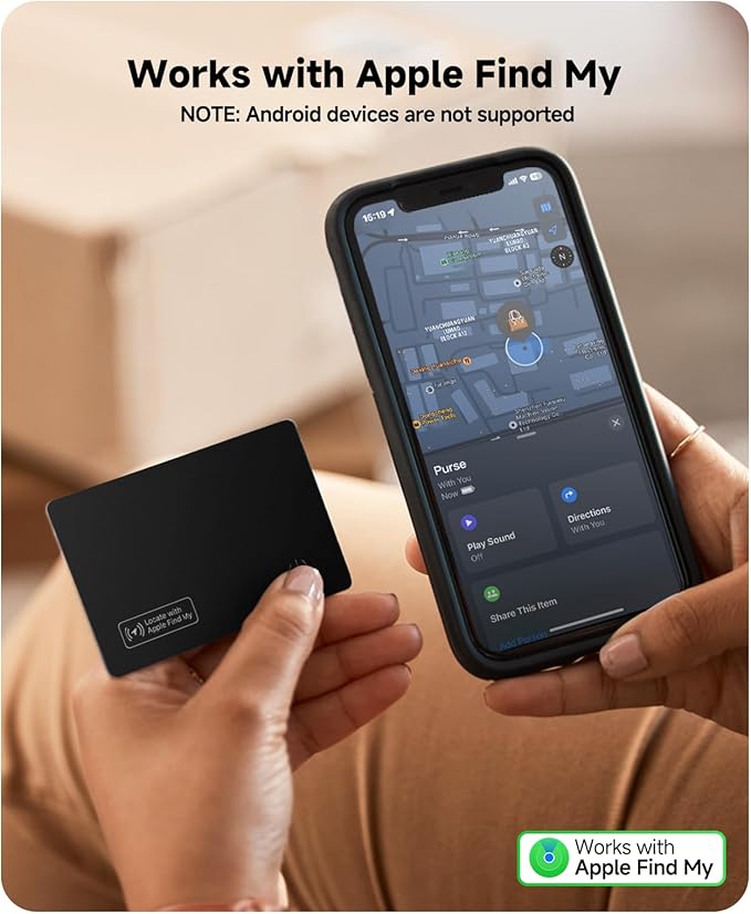 Smart Card Wallet Tracker 4-Pack – Ultra-Thin, Apple Find My Compatible, IP68 Waterproof