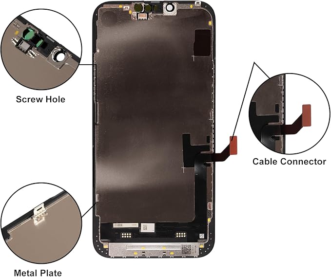 LL TRADER Screen Replacement for iPhone 14 6.1" LCD Retina FHD Display COF Touch Screen Digitizer with Repair Tool Kits, Waterproof Tape, Screen Protector (Truetone programable) New 2025 USA