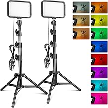 Torjim RGB Photography Video Lighting, Studio Lights with Adjustable Tripod Stand - 16 Color Lighting for Video Recording/YouTube/TikTok/Live Streaming/Make up/Vlogging - Image 1