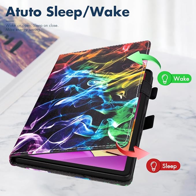 Dteck for Amazon Fire Max 11 Tablet Case 11" (13th Generation) 2023, PU Leather Shell TPU Back Cover Fold Stand Case with Auto Sleep Wake, Adjustable Viewing Angles, Cute Folio Slim Case, Colorful