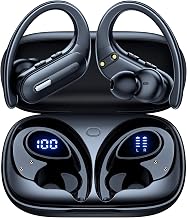 GNMN Active Noise Cancelling Ear Buds Wireless Earbuds 90Hrs Playtime Bluetooth Headphones with Hi-Res Stereo Deep Bass Power Display Earphones with Earhooks Waterproof (Black) - Image 1
