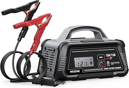 NOONE 10A/15A Smart Battery Charger - 6V/12V Fully Automatic Maintainer
