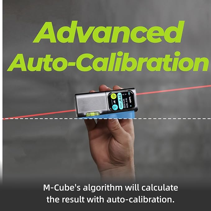 HOZO M-Cube Laser Measuring Tool Adaptor 03 Bilateral Laser+,328ft/100m Modular Dual Laser Distance Meter with Bluetooth App and M-Green Cross Line, Ideal for Surveying,Construction, DIY Projects