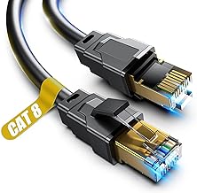 Vabogu Cat 8 Ethernet Cable, 1.5FT 3FT 6FT 10FT 15FT 20FT 25FT 30FT 40FT 50FT 60FT 100FT Heavy Duty High Speed Internet Network Cable, Professional LAN Cable Shielded in Wall, Indoor&Outdoor, 6FT - Image 1