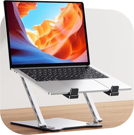 RIWUCT 2026 Laptop Stand for Desk Ultra-Slim Portable & Height Adjustable