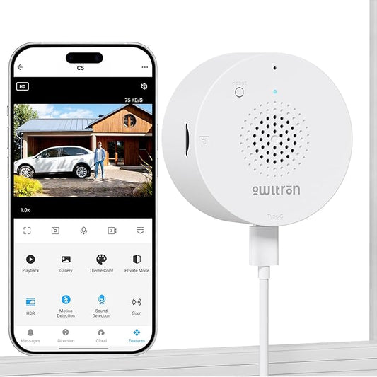 owltron 2K Window Camera, 5G & 2.4GHz WiFi Indoor Cameras for Home Security with Al Color Night Vision, Human/Motion Detection, Real-Time Alerts, Anti-Glare, Easy & Quick Install, 24/7 Recording