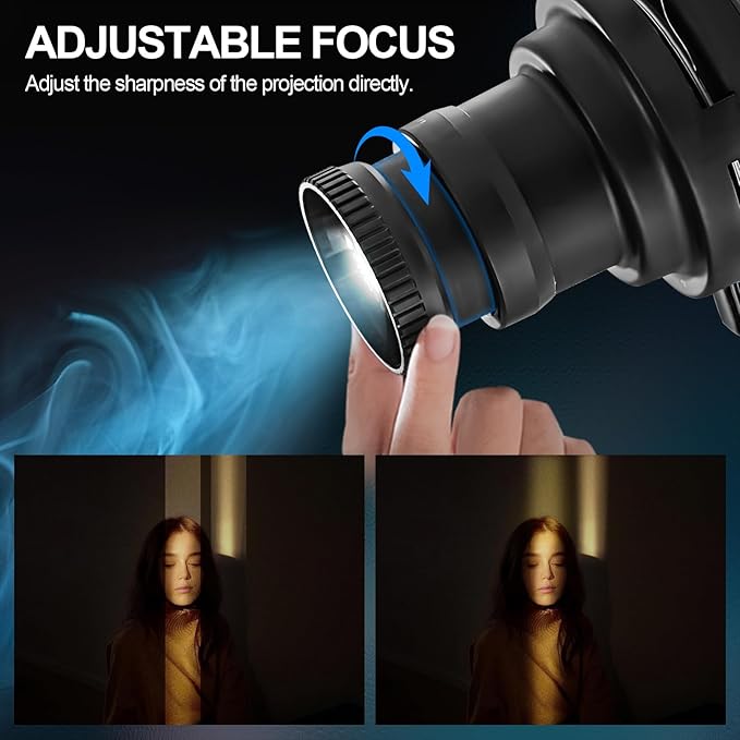 WELLMAKING Optical Snoot Conical HL-800D Kit, Adjustable Focus,with 80W Bi-Color COB LED Continuou Output Lighting Video Artist Modelling Shape Light Studio use with Optical Various Gobos Photography