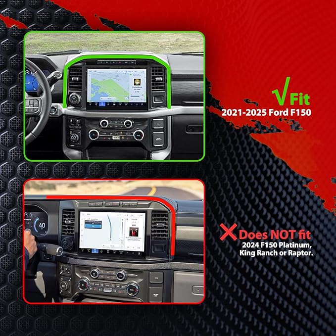 2025 2024 F150 Metal Dash Platform Phone Mount Magnetic Phone Holder for 2021-2025 F150 & 2021-2023 Raptor Cell Phone Holder Dash Phone Mount 2024 F150 Dash Mount