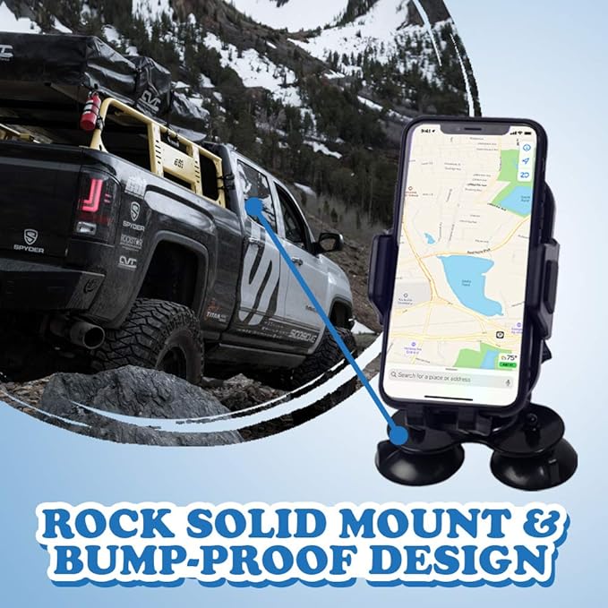 LUCKYLAKER Strong Suction Phone Mount Base Universal Marine Electronic Mount Ball Kayak Fish Finder Holder Car Fishing for Truck Boat Canoe