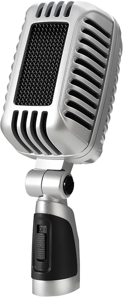CAROL CLM-101 Retro Microphone, Wired Vocal Microphone for Singing, Black